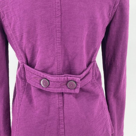 Dex Double Breasted Blazer Jacket Womens size Small Pet Fitted Dress Coat Purple - Picture 4 of 8